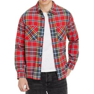 ALEX MILL Chore Shirt In Red Flannel